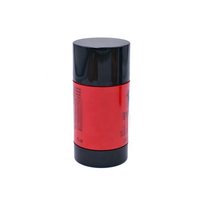 Bâton noir mat, 50 pièces, emballage de bâton déodorant rond en plastique 75g