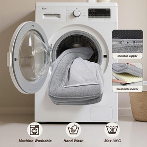 Memory Foam Pet <b>Bed</b> Rectangle Gray Washable <b>Dog</b> <b>Bed</b> for <b>Small</b> <b>Dogs</b> - Product Image 4