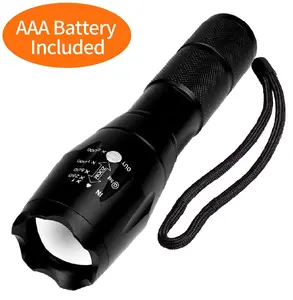 batterie 12v taschenlampe Suppliers-Beste Helle Aluminium Led Wiederaufladbare Handheld 18650 Batterie oder 3 * AAA 10W LED Taktische Taschenlampe