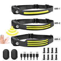 Lampe frontale portable super lumineuse et étanche avec capteur de mouvement, rechargeable par USB, LED COB pour le camping, la plongée et la pêche