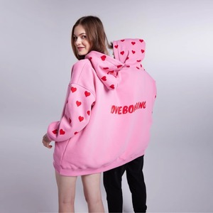 Sudadera con capucha doble 2 en 1 para otoño, bordada, para parejas, de gran tamaño, manta usuable divertida para 2 personas, novedad a juego para parejas - Product Image 4