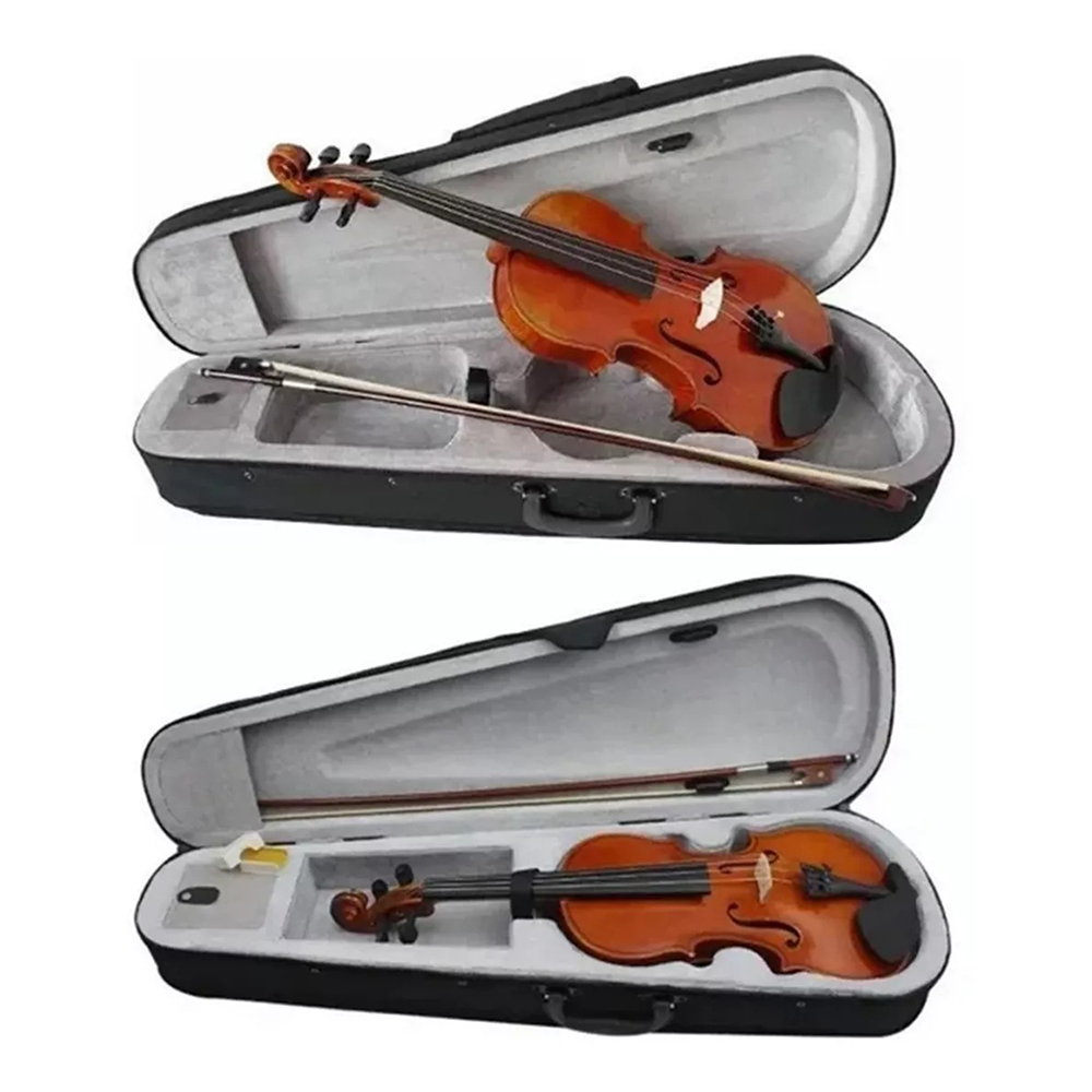 Venta directa de fábrica para principiantes, práctica barata de Violín de tilo de tamaño 4/4 con estuche de Violín de arco