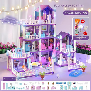 Casa delle Bambole 3D per Bambine, Kit Fai-da-Te per Villa delle Bambole, Set di <span class=keywords><strong>Giocattoli</strong></span> con Personaggi, Mobili e Accessori, Regalo per Bambini - Product Image 2