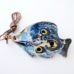 Flûte Ocarina en céramique en forme de poisson à 6 trous, clé Do, instrument de musique jouet, vente en gros directe usine - Product Image 2