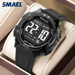 Montre numérique sportive SMAEL 8112 Chrono en plastique, lumineuse, résistante à l'eau 5 ATM, mode, colorée, avec alarme et bracelet en plastique - Product Image 1