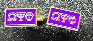 Fraternity Omegaa Psi Phi <span class=keywords><strong>CuffLinks</strong></span>ゴールドパープルギリシャジュエリー - Product Image 3