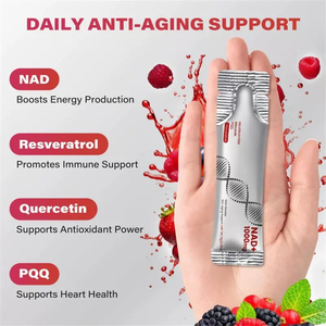 NAD + 1000mg Nicotinamida Dietary Drink Resveratrol PQQ para Adultos Aumenta a Energia Suporta Antioxidante Saúde Suplemento de Saúde - Product Image 3