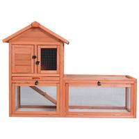 Maison à lapin en bois pour animaux de compagnie, 4 pattes, raboteuse, coloré, avec plateau, idéale pour courir en plein air