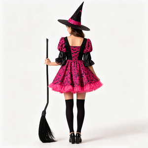 <span class=keywords><strong>Disfraz</strong></span> <span class=keywords><strong>de</strong></span> <span class=keywords><strong>Bruja</strong></span> Rosa y Negra para Halloween, Vestido Corto para Mujer Adulta, <span class=keywords><strong>Disfraz</strong></span> <span class=keywords><strong>de</strong></span> <span class=keywords><strong>Bruja</strong></span> con Sombrero <span class=keywords><strong>de</strong></span> <span class=keywords><strong>Bruja</strong></span> - Product Image 3