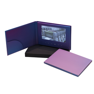 <span class=keywords><strong>Brochure</strong></span> vidéo musicale DIY avec écran LCD 7 pouces HD, carte vidéo vierge, fournisseur chinois pour cadeau marketing, anniversaire, amour - Product Image 1