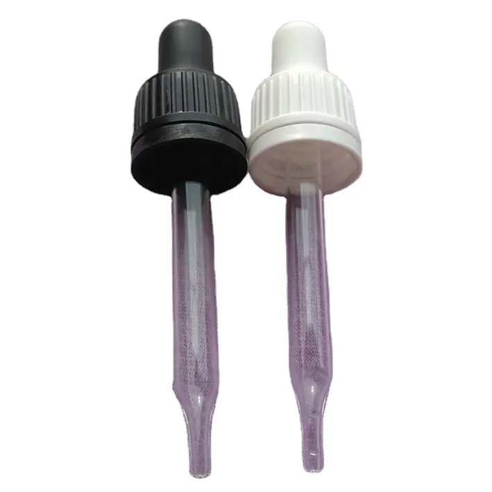 DIN18 18/415 छेड़छाड़ स्पष्ट अंगूठी (ते) ग्लास वाई बी के लिए रसायनों के लिए हाय-प्रतिरोध बल्ब के साथ ड्रॉपर की बोतलें