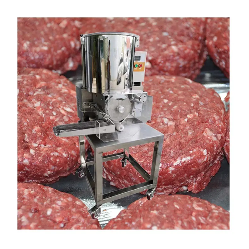 वाणिज्यिक चिकन सोने की डली हैमबर्गर पैटी बनाने की मशीन स्वत: बर्गर पैटी मशीन