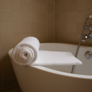 Serviette de bain mi-longue printemps 70x140 cm 100% coton durable tissé pour usage en salle de bain - Product Image 2