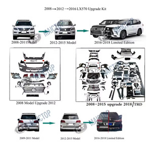 Kit de mise à niveau extérieur automobile 2018 pour LX570 TRD : Pare-chocs avant et arrière - Product Image 5