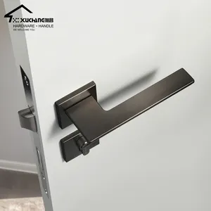 Light Luxury Design Modern Apartment Lever American Zinc Alloy Door Lock Durable Right Angle Door Handle