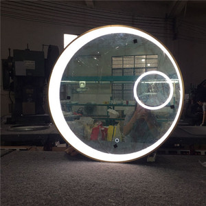 <span class=keywords><strong>Espejo</strong></span> de cristal grande, <span class=keywords><strong>redondo</strong></span>, dorado, <span class=keywords><strong>80</strong></span>, led, con atenuador - Product Image 6