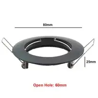 2 uds, gran oferta, marco de luz descendente de Color blanco y negro níquel, accesorio de foco redondo Mr16 <span class=keywords><strong>GU10</strong></span> con tapa de lámpara, iluminación interior - Product Image 5