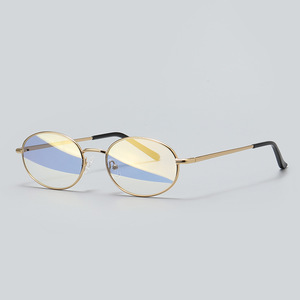Gafas Rectangulares con Marco Completo Anti-Luz Azul, Marco Dorado, Lentes Acrílicas, Polarizadas de Alta Calidad, Unisex, Ligeras, para Adultos - Product Image 1
