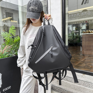 Sac bandoulière unisexe personnalisé convertible en sac à dos, sac de poitrine, sac à dos de jour avec sangle à fermeture éclair, sac à bandoulière décontracté à double usage - Product Image 6