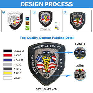 Hình dạng cá nhân sắt trên bản vá thêu tùy chỉnh thực hiện cắt laser - Product Image 2