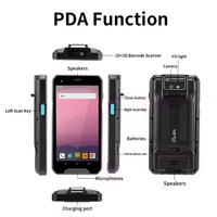 Escáner de código de barras Android 13,0 de 5 pulgadas, 5000 MAh, PDA resistente de mano, 4G, Wi-Fi, datos NFC, gestión de inventario, escáner de código QR 1D/2D