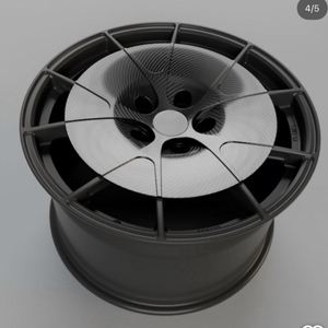 Jantes forgées monobloc Big Face avec disques aérodynamiques en fibre de carbone pour Porsche GTRS, PCD personnalisé 5x130 ou montage à blocage central - Product Image 2