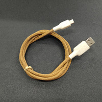 Logotipo personalizado Respetuoso con el medio ambiente Corcho Trigo Paja 1m 3 In1 Adaptadores Cables de alimentación Cargador USB Cable de datos
