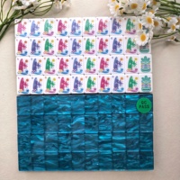 Tuiles de Mahjong promotionnelles pour cadeaux d'entreprise, logo personnalisé disponible, thème tropical flamant rose et côtier, Mahjong en acrylique marbré