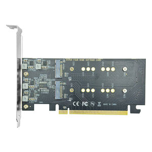 PCI-Express การ์ด X16เป็น4พอร์ตฮาร์ดดิสก์ NVMe SDD PCIE4.0 <span class=keywords><strong>M</strong></span>.2อะแดปเตอร์ขยายความเร็วเต็มรูปแบบสำหรับคอมพิวเตอร์เดสก์ท็อป - Product Image 3