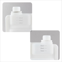 Bouteille doseuse à double col en plastique HDPE de 100 ml, 500 ml, 1000 ml