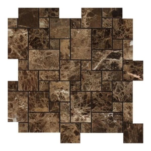 Mármol Natural Oscuro Emperador, Color Mixto para Revestimiento de Paredes Modernas, Pisos de Baño, Mosaico para Ducha - Product Image 2