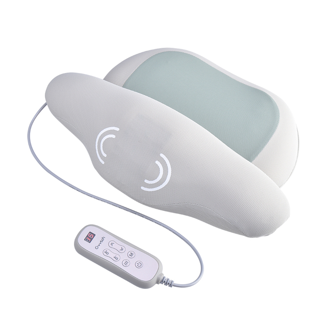 Electric Pillow Memory Foam Massager Vibration Neck Pillow for Sleeping Comfortable Shiatsu Massage Pillow with Heat