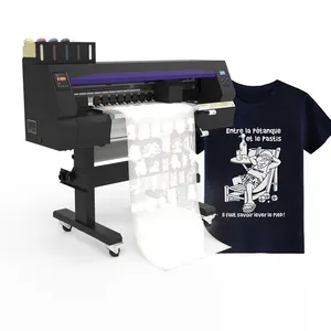 DTF Attrezzature Per la Stampa stampante dtf macchina a buon mercato con 2 pezzi 4720 Teste digitale adesivo in polvere shaker per il Tessuto Tshirt