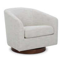 Fauteuil pivotant rond en velours orange brûlé pour salon moderne 2024, fauteuil d'appoint, meubles
