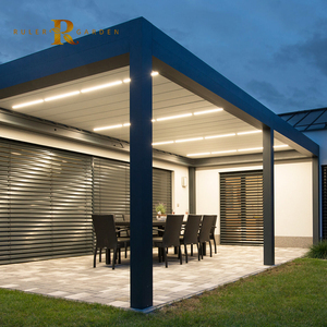 Autonome étanche terrasse motorisée automatique extérieure toit dur véranda voiture <span class=keywords><strong>parking</strong></span> bioclimatique pergola aluminium - Product Image 1