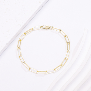 Bracciale da donna placcato in oro 14K, bracciale da donna, stile classico, - Product Image 2