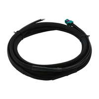 Câble coaxial HFM Quad femelle droit vers HFM Quad femelle, assemblage RG174LL 50 Ohm DC-3GHz pour caméra de voiture