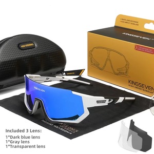 Lunettes de soleil de vélo <span class=keywords><strong>KINGSEVEN</strong></span> pour hommes et femmes, lunettes de VTT polarisées UV400, lunettes de protection pour la pêche et les sports LS-910 - Product Image 1