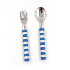 Bé dao kéo 304 thép không gỉ trẻ em muỗng nĩa trẻ em <span class=keywords><strong>Flatware</strong></span> bộ với phim hoạt hình sáng tạo xử lý 2 miếng đặt trẻ em muỗng - Product Image 2