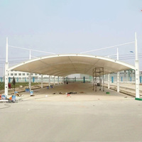 Cubierta de Membrana Tensada de PVDF Arqueada y Permanente Personalizada para Cancha de Baloncesto al Aire Libre, Protección contra Lluvia y Viento Fuerte, Toldo para Recinto Deportivo