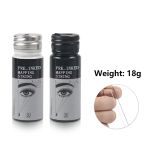 ไหมเขียนคิ้วแบบใช้แล้วทิ้ง OEM Private Label 30 ม. PMU Brow Mapping String สีขาวดำ บรรจุในกล่องอลูมิเนียม สำหรับงานคิ้ว - Product Image 1