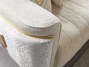 أريكة حديثة مخملية عاجية قابلة للطي و Loveseat مع غطاء قابل للغسل - Product Image 4