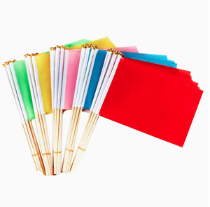 Bandierina Promozionale Personalizzata con Logo, in Poliestere Resistente allo Sbiadimento, Colori Vivaci, Portatile con Punta a Lancia, 14x21 cm - Product Image 2