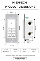 Timer Hitung Mundur 4 Jam AS, Memerlukan Kabel Netral, 125v 15A, Daya USB, Berfungsi untuk Lampu, Kipas, Pemanas, Terdaftar ETL FCC