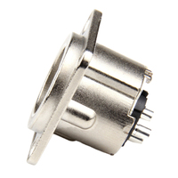 Connecteurs XLR mâles 3 broches à montage sur panneau en nickel pour table de mixage audio, préampli microphone, système de sonorisation de scène