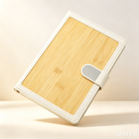 Carnet en papier épais A5 en bambou PU OEM, reliure cousue, agenda professionnel pour l'école et les cadeaux avec logo personnalisé