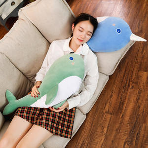 Super Soft Cute Cartoon Unicorn Long <strong>Whale</strong> <strong>Plush</strong> <strong>Toy</strong> With PP Cotton Filling Sleeping Pillow Custom Sizes MEIWEN Brand Unisex - Product Image 3