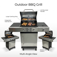 Brasero extérieur à bois avec support pliable, grille de cuisson et design compact pour le camping et les pique-niques