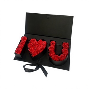 Caja <span class=keywords><strong>de</strong></span> Regalo Rectangular con Papel Dorado y Flores para el Día <span class=keywords><strong>de</strong></span> la <span class=keywords><strong>Madre</strong></span>, con Mensaje <span class=keywords><strong>de</strong></span> <span class=keywords><strong>Amor</strong></span>, Jabón Eterno, Ideal para Bodas - Product Image 1
