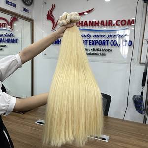 Venta al por mayor de mechones de pelo vietnamita, mechones de trama, extensiones de cabello, cabello Remy, mechones de color rubio 613 hechos en Vietnam - Product Image 4